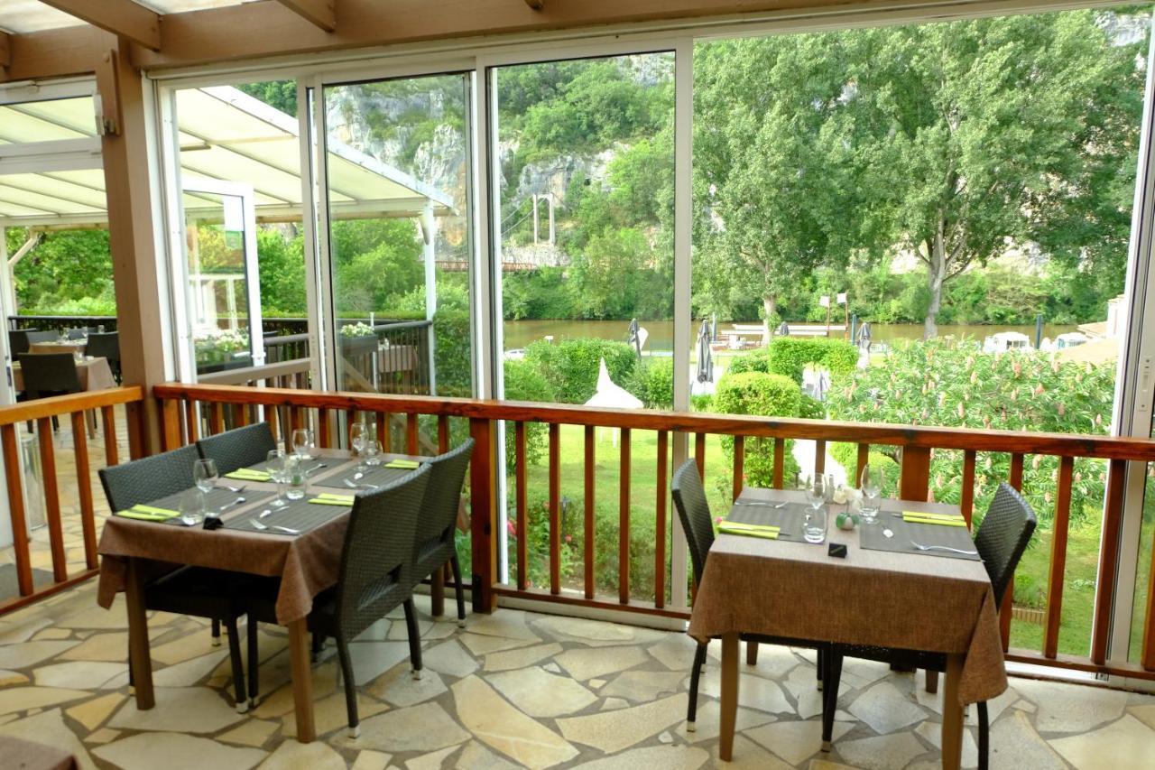 Hotel Restaurant Les Falaises Bouziès Exterior foto